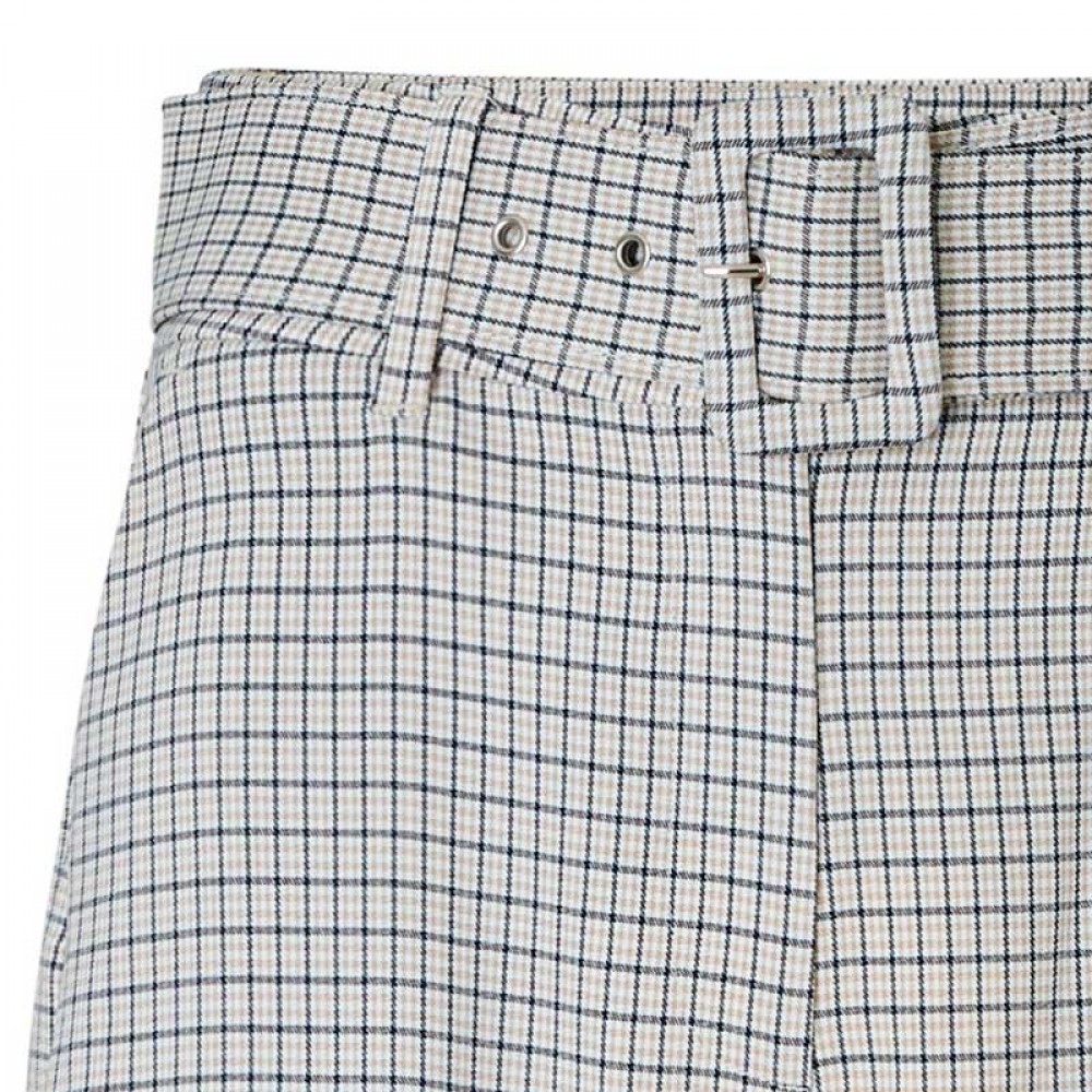 2nd One bukser - Kaia 471 Pants, Belted Spring Check 