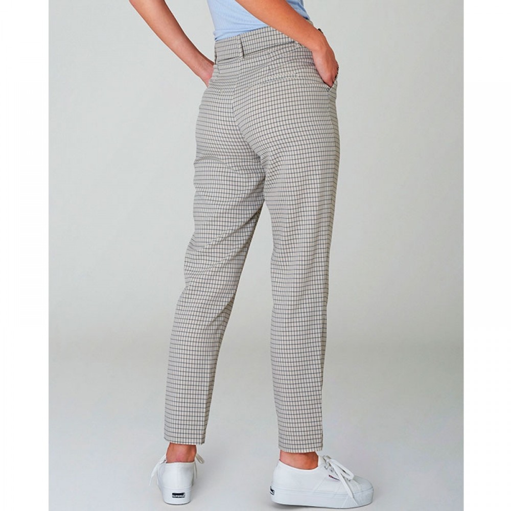 2nd One bukser - Kaia 471 Pants, Belted Spring Check 