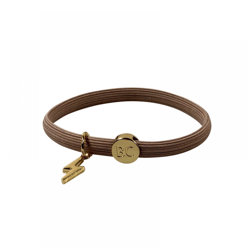 Black Colour hårbånd / armbånd - Poppy 2in1 elastik band, Beige