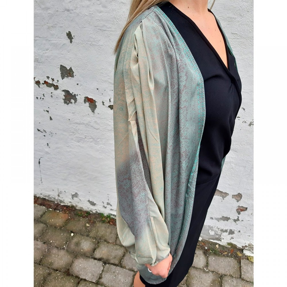 Black Colour kimono - LUNA batkimono, Mint Liberty