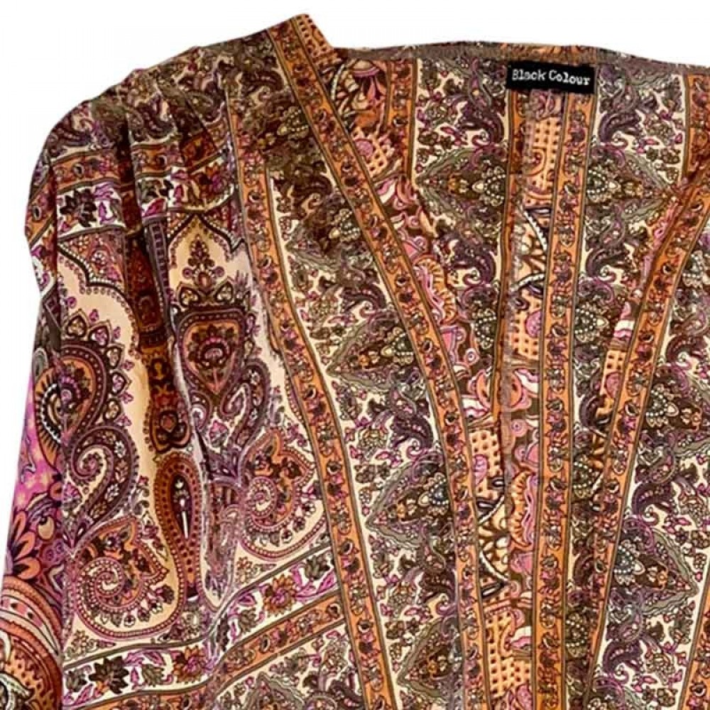 Black Colour kimono - LUNA batkimono, Rose Oasis 