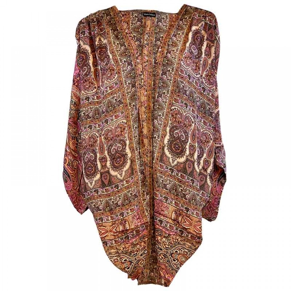 Black Colour kimono - LUNA batkimono, Rose Oasis 