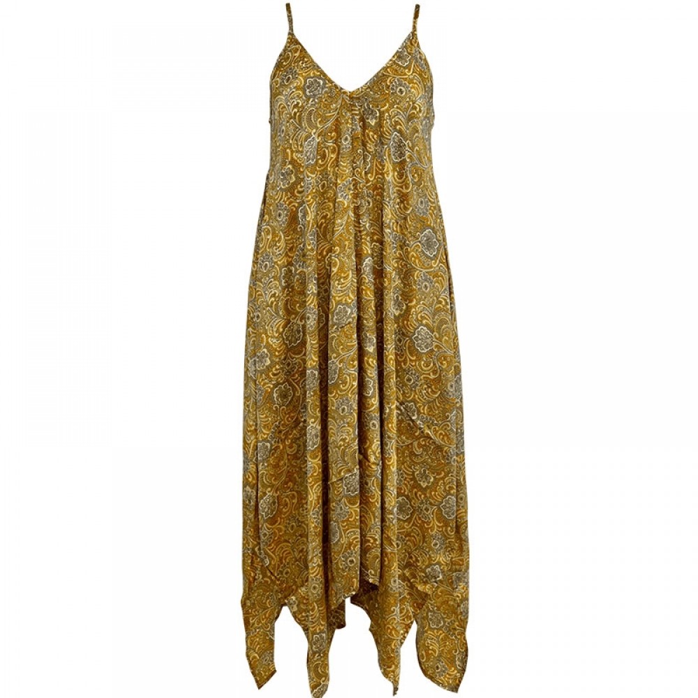 Black Colour kjole - LUNA Strapdress, Yellow 