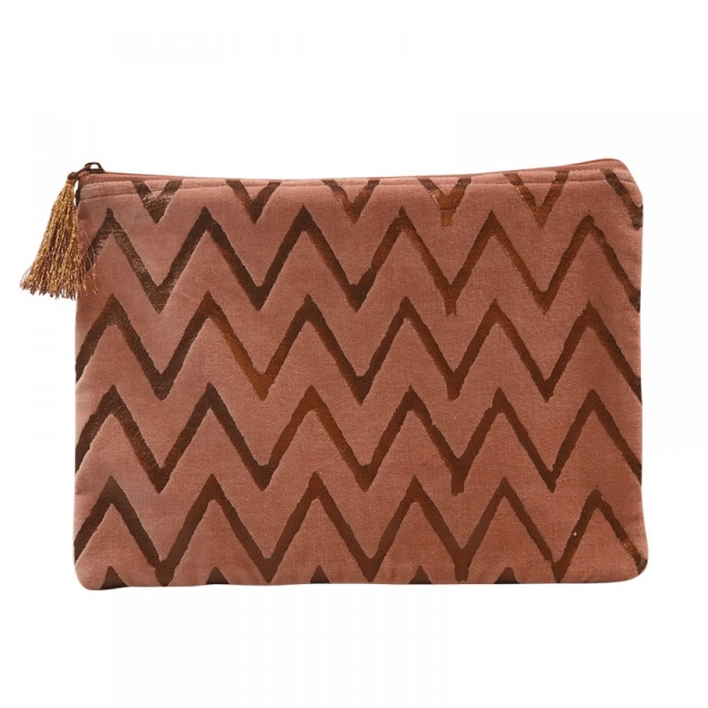 Black Colour pung - AMBER Velvet Large, Rose