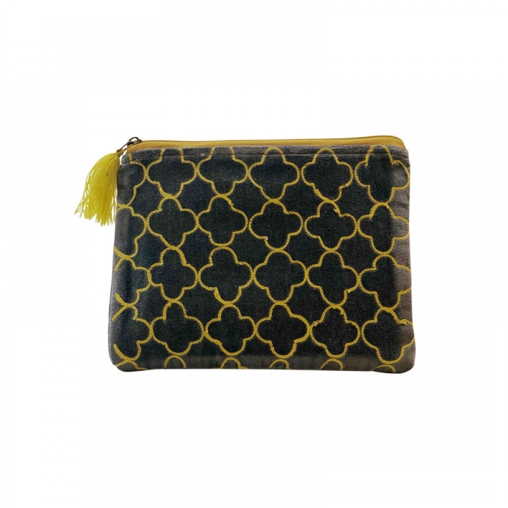 Black Colour pung - AMBER Velvet Medium, Grey