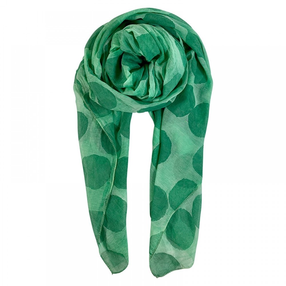 Black Colour tørklæde - LIVA Dot Scarf, Green