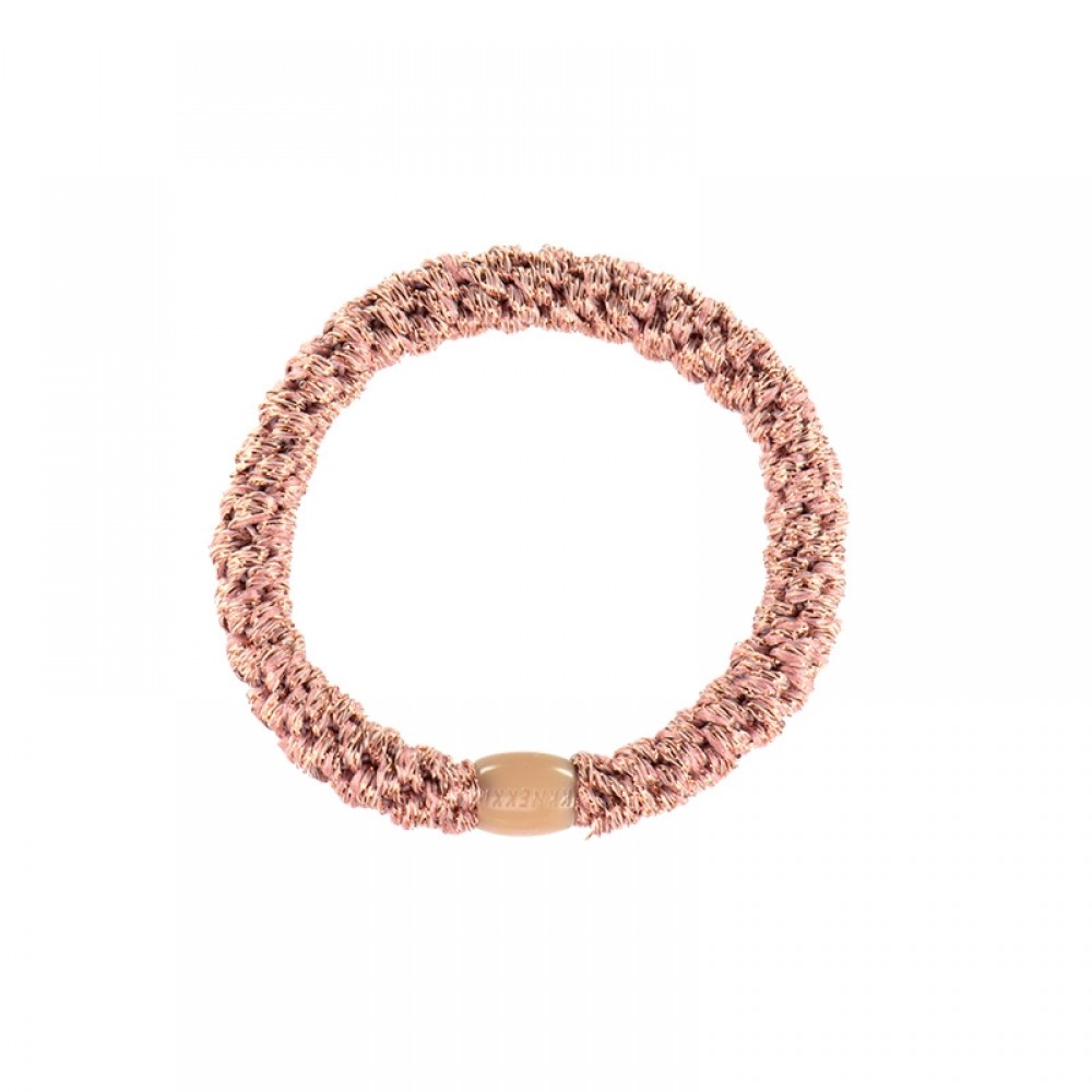 Bon Dep elastik - Kknekki Hair Ties, Dusty Pink Glitter