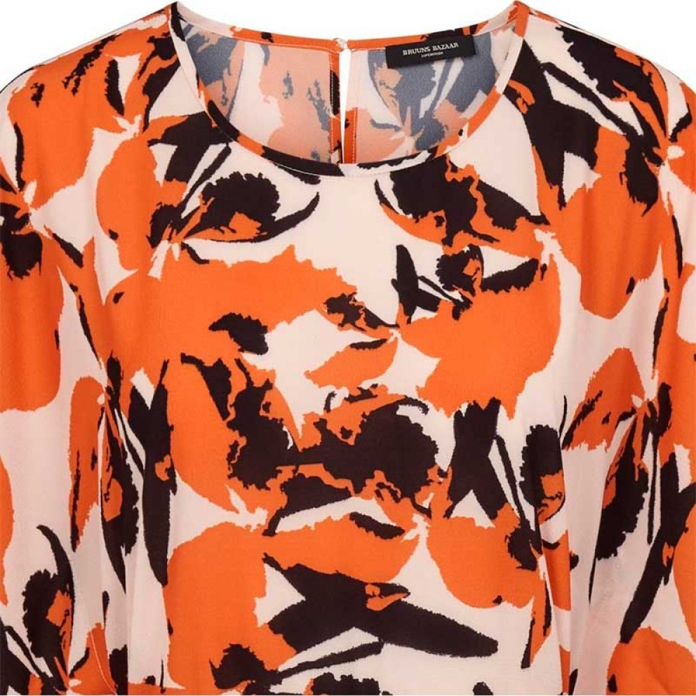 Bruuns Bazaar kjole - Leaves Frea Dress, Burnt Copper