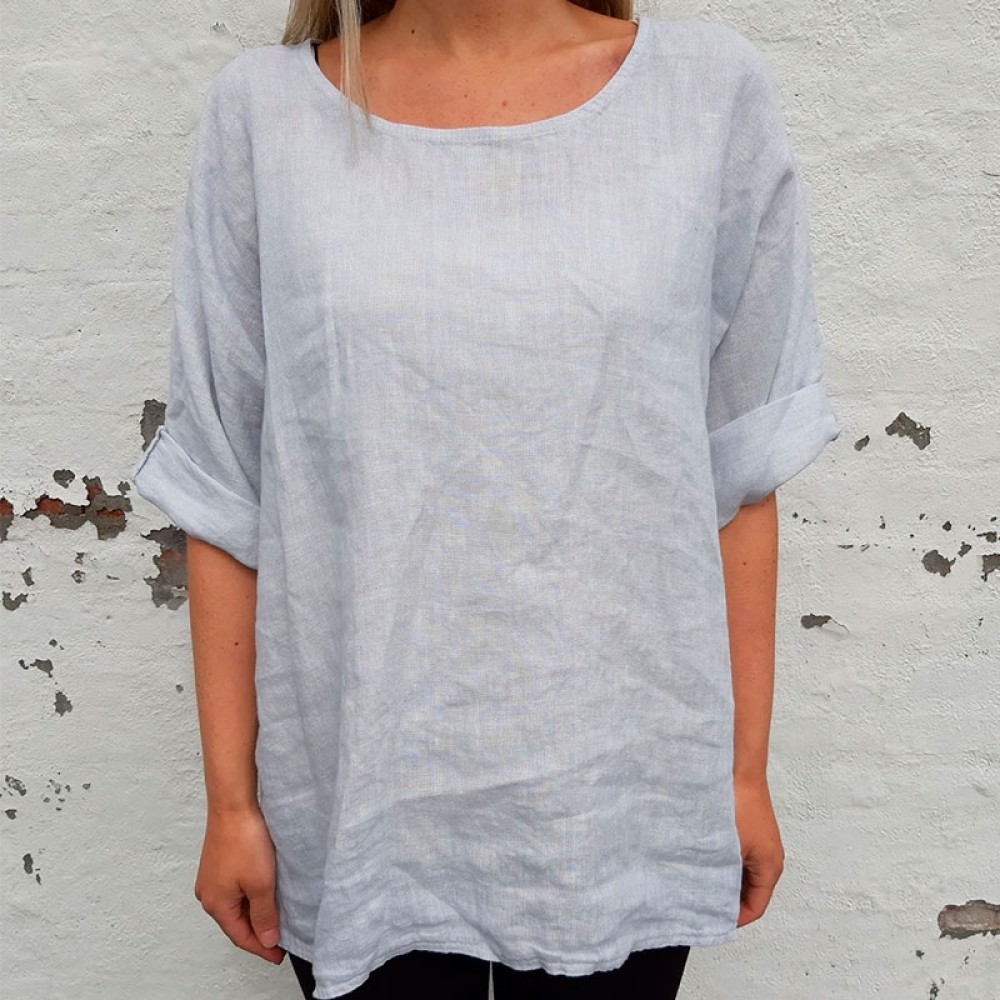 Cabana Living hørbluse - Blouse Lino 1101, Perla