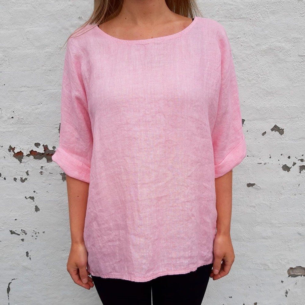 Cabana Living hørbluse - Blouse Lino 1101, Rose