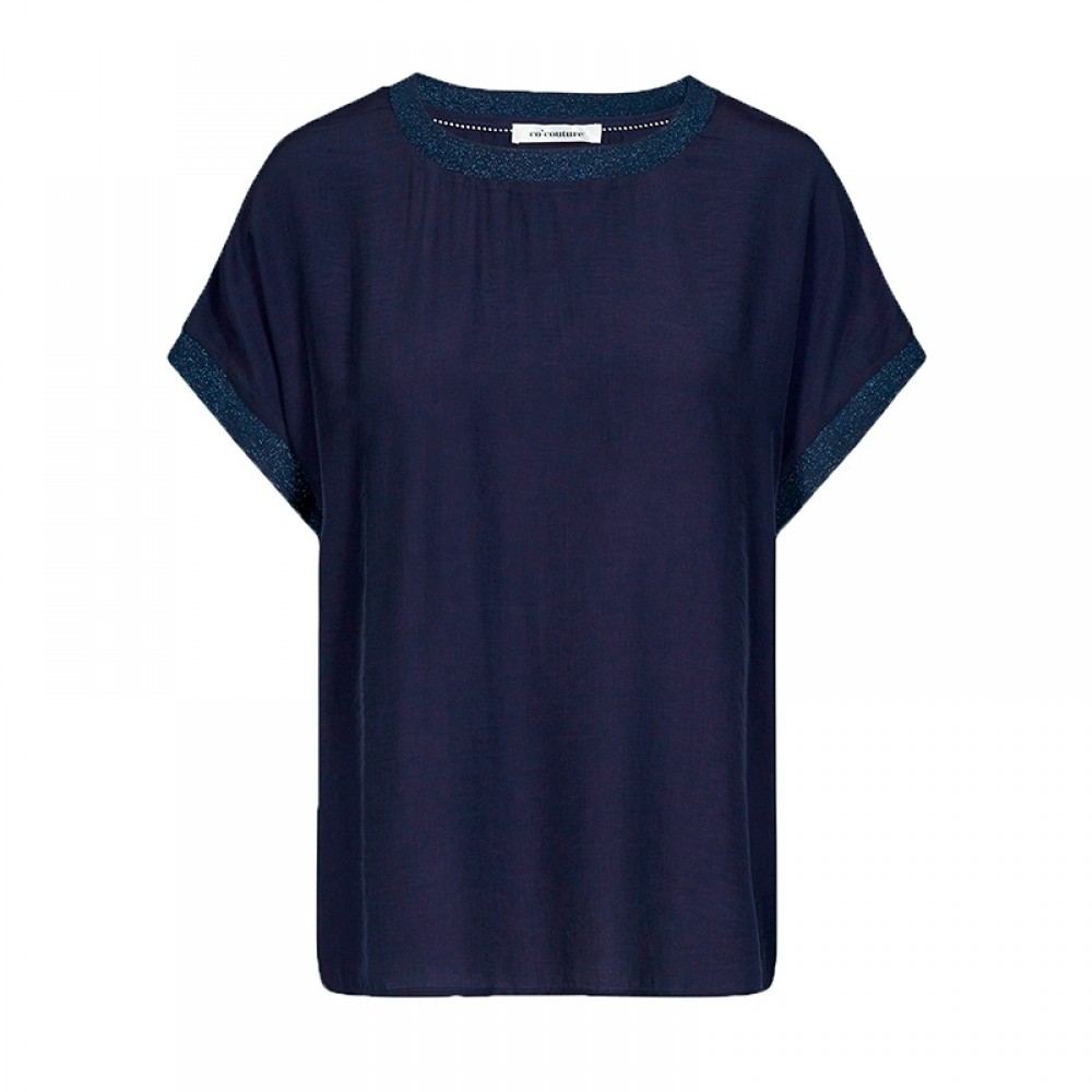 Co'couture bluse - New Norma Top, Navy