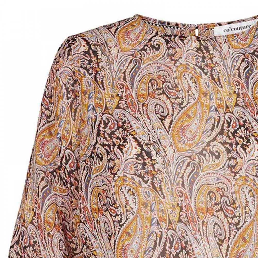 Co'couture bluse - Mahal Blouse, Black Floral 