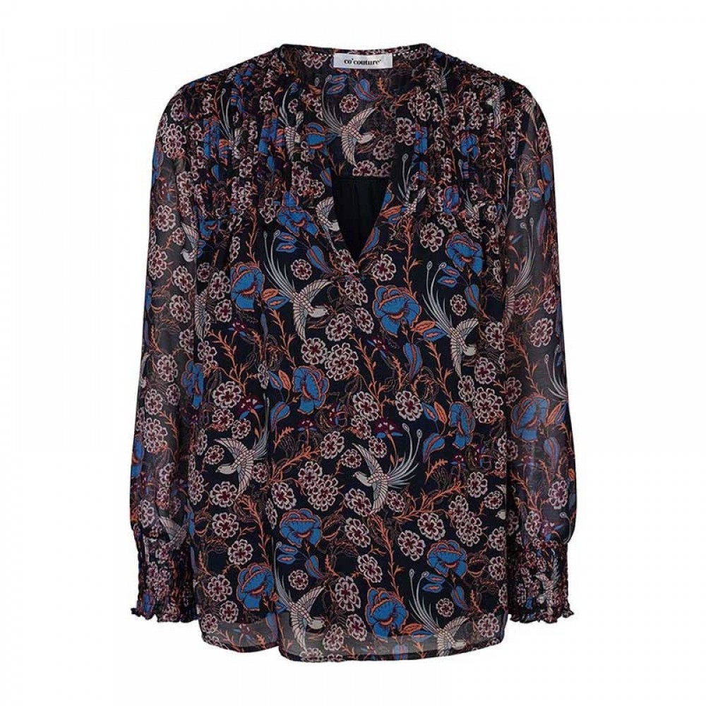 Co'couture bluse - Serula Blouse, Navy 