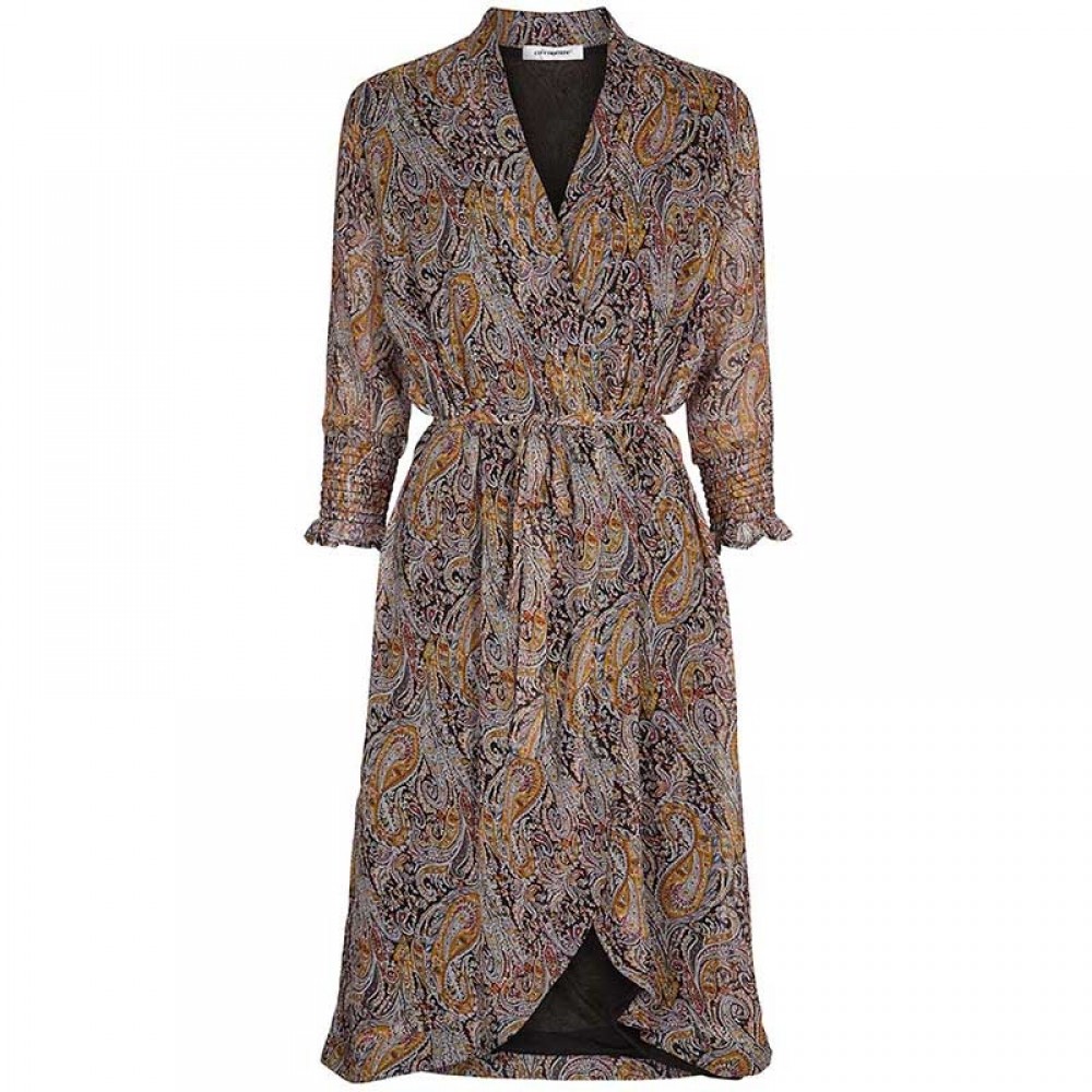 Co'couture kjole - Mahal Kimono Dress, Black Floral