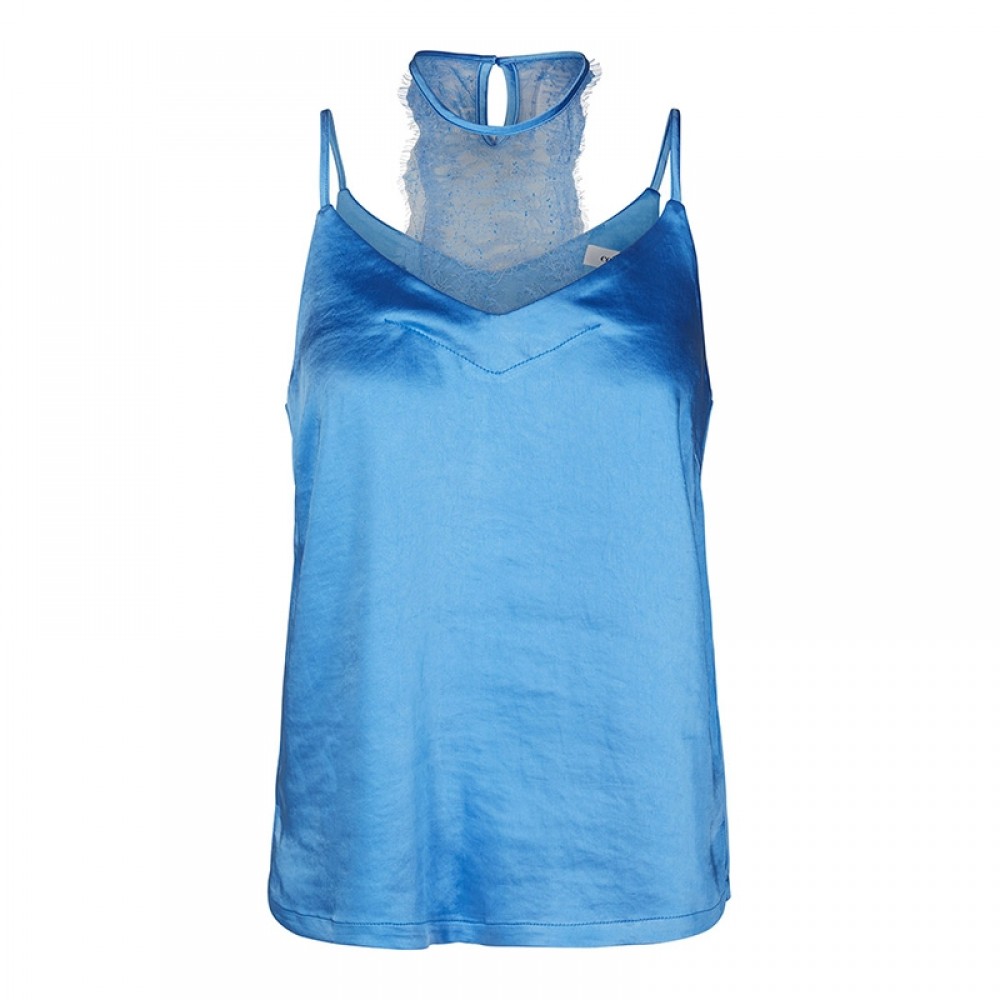 Co'couture top - Mirage Lace Top, Pale Blue