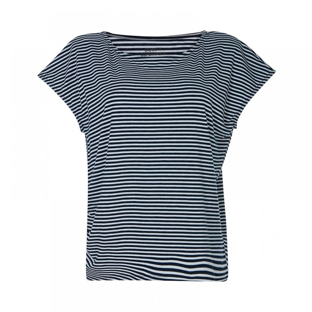 Comfy Copenhagen bluse - With Or Without You, Navy Small Stripe
