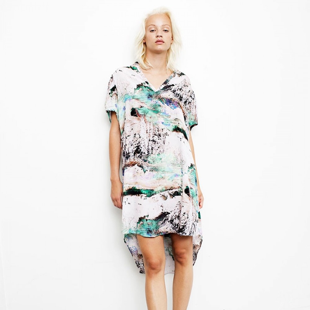DawnxDare kjole - TIPPIE Dress, Emerald Multi