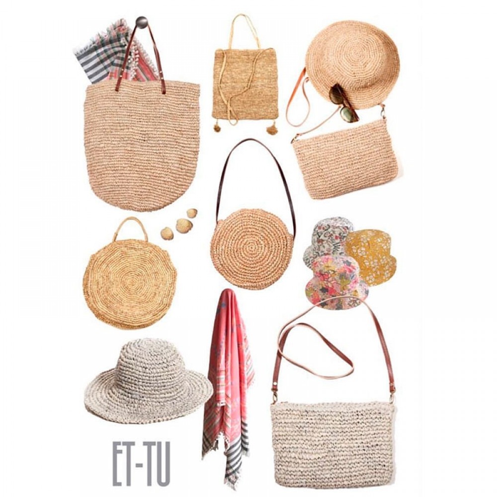 ET-TU taske - Beach Bag, Light Grey 