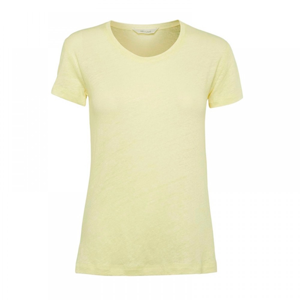Gai + Lisva bluse - Liv O-neck, Transparant Yellow