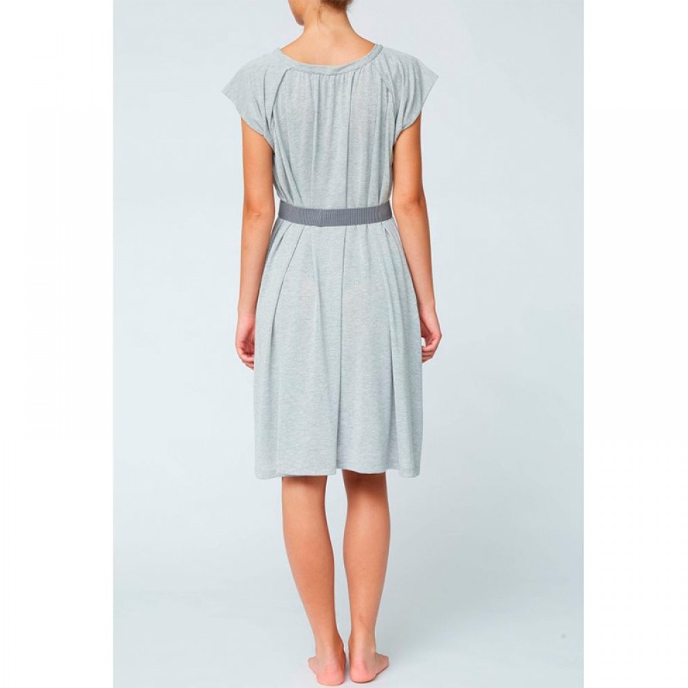 Gai + Lisva kjole - Simone Dress, Light Grey Melange