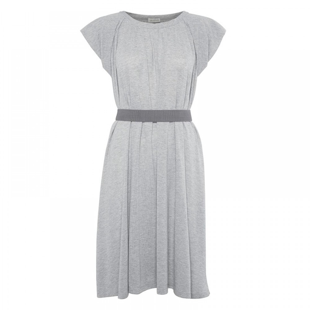 Gai + Lisva kjole - Simone Dress, Light Grey Melange