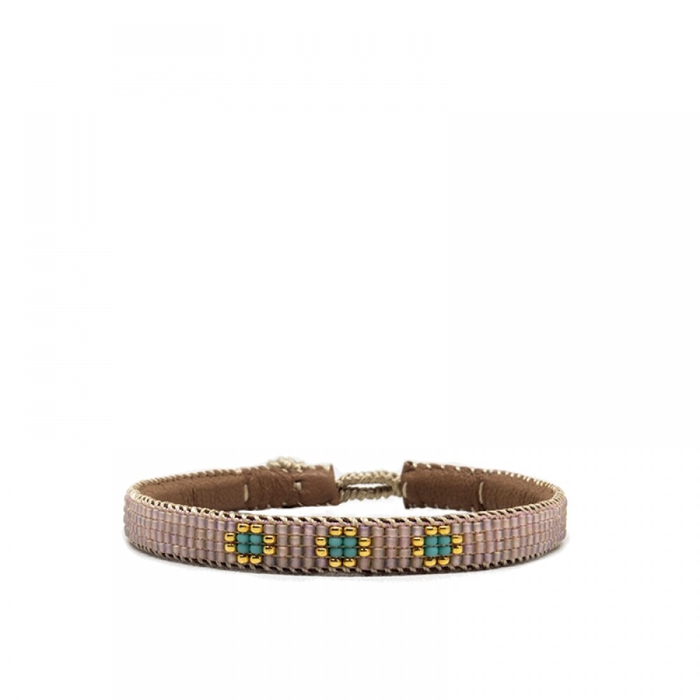 Ibu Jewels armbånd - Three Flower, Nude