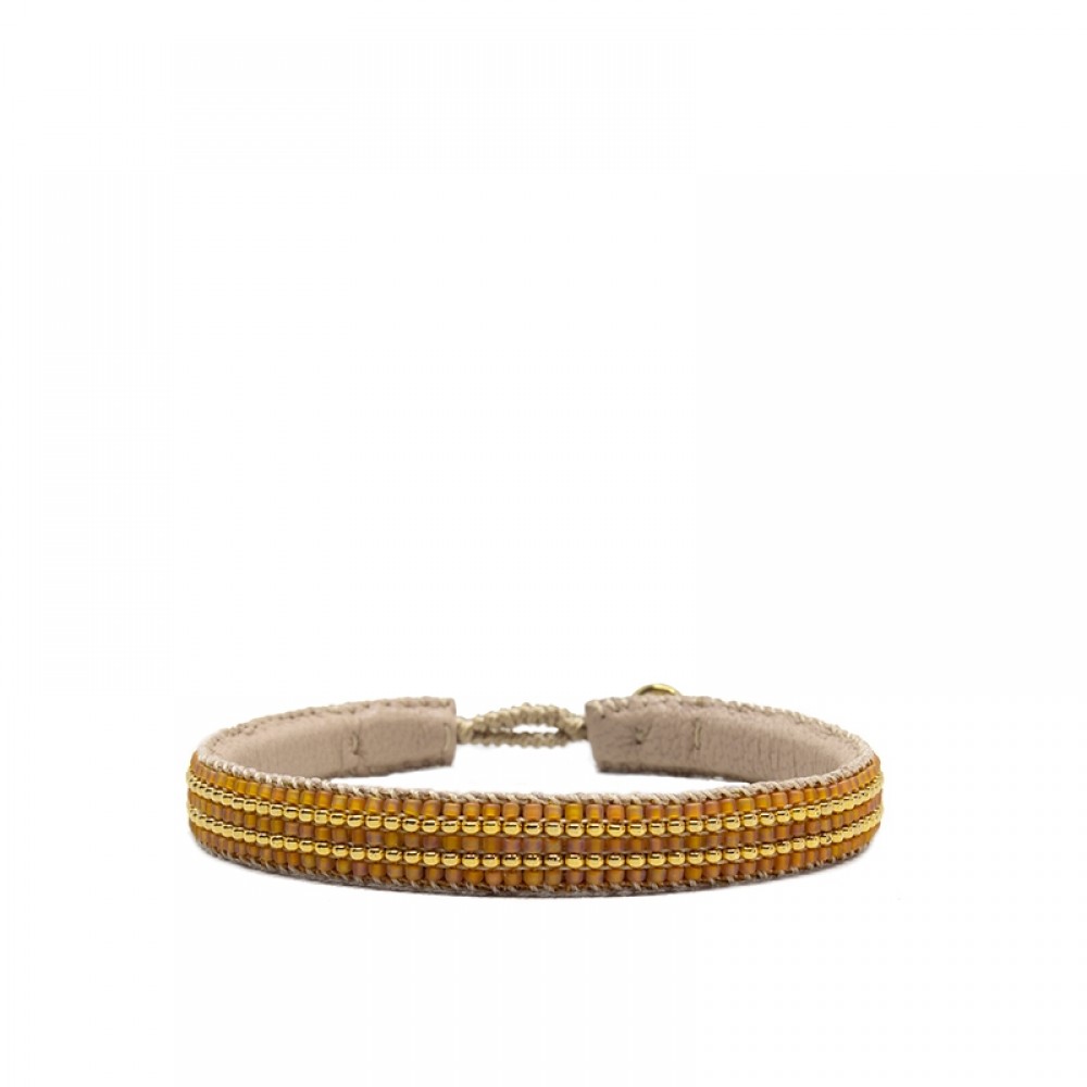 Ibu Jewels armbånd - Stripes Colour, Orange