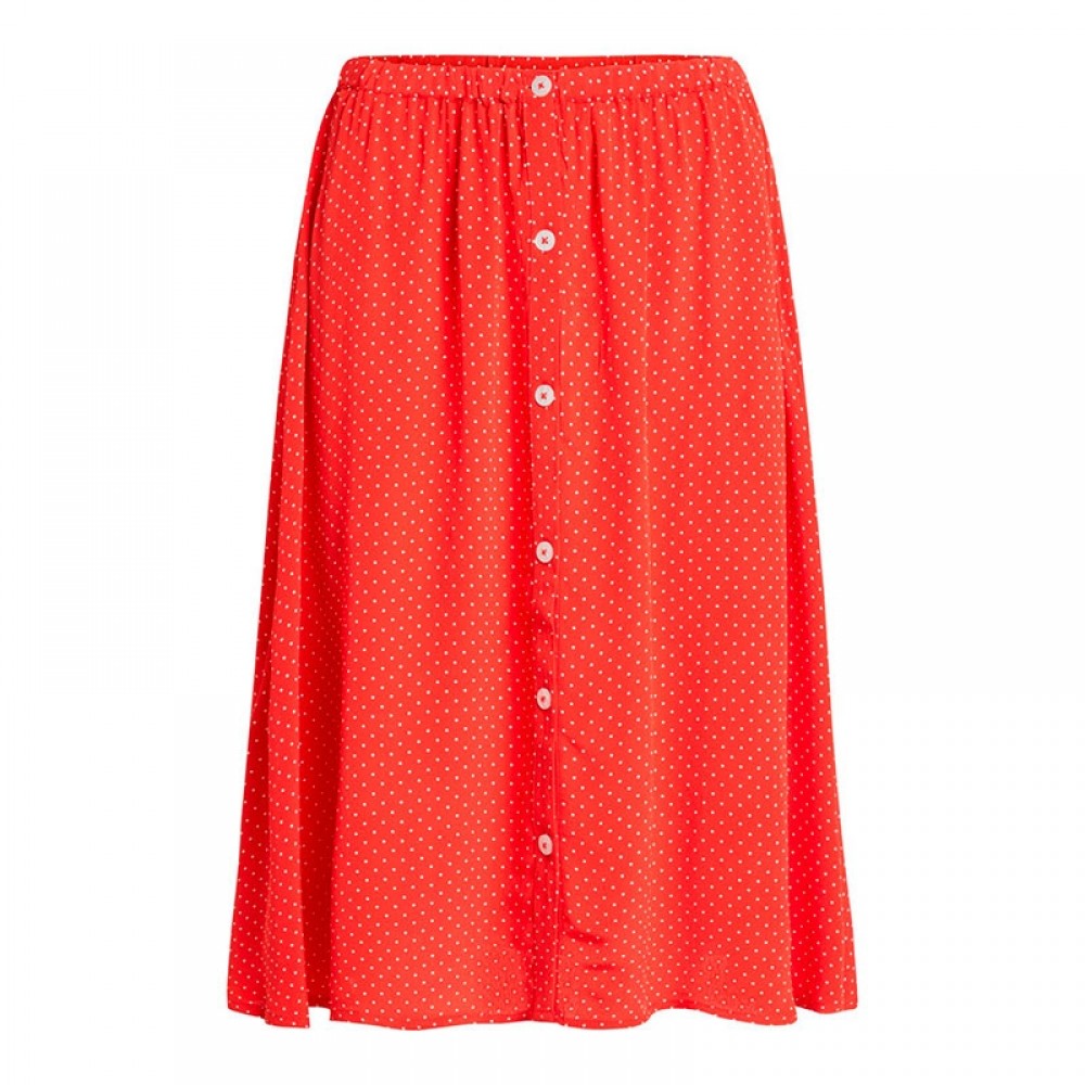 Object nederdel - Lemon Midi Skirt, Poppy Red