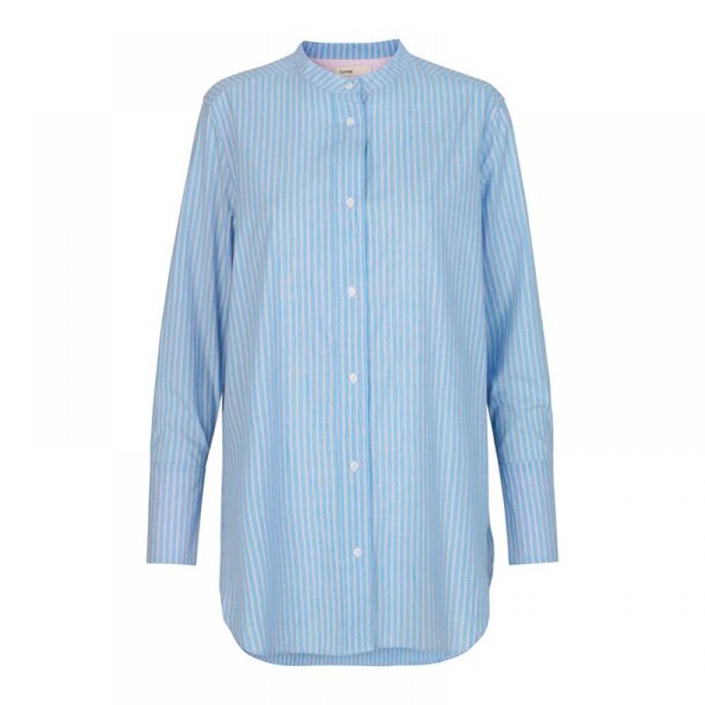 Levete Room skjorte - EVELIN 1 shirt, Pool Blue Combi