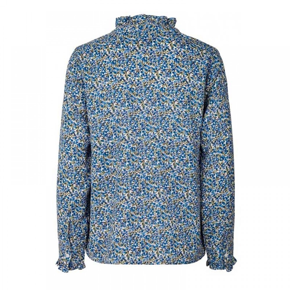 Lollys Laundry bluse - Franka Shirt, Blue