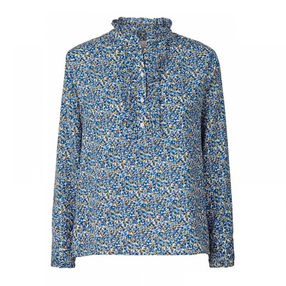 Lollys Laundry bluse - Franka Shirt, Blue