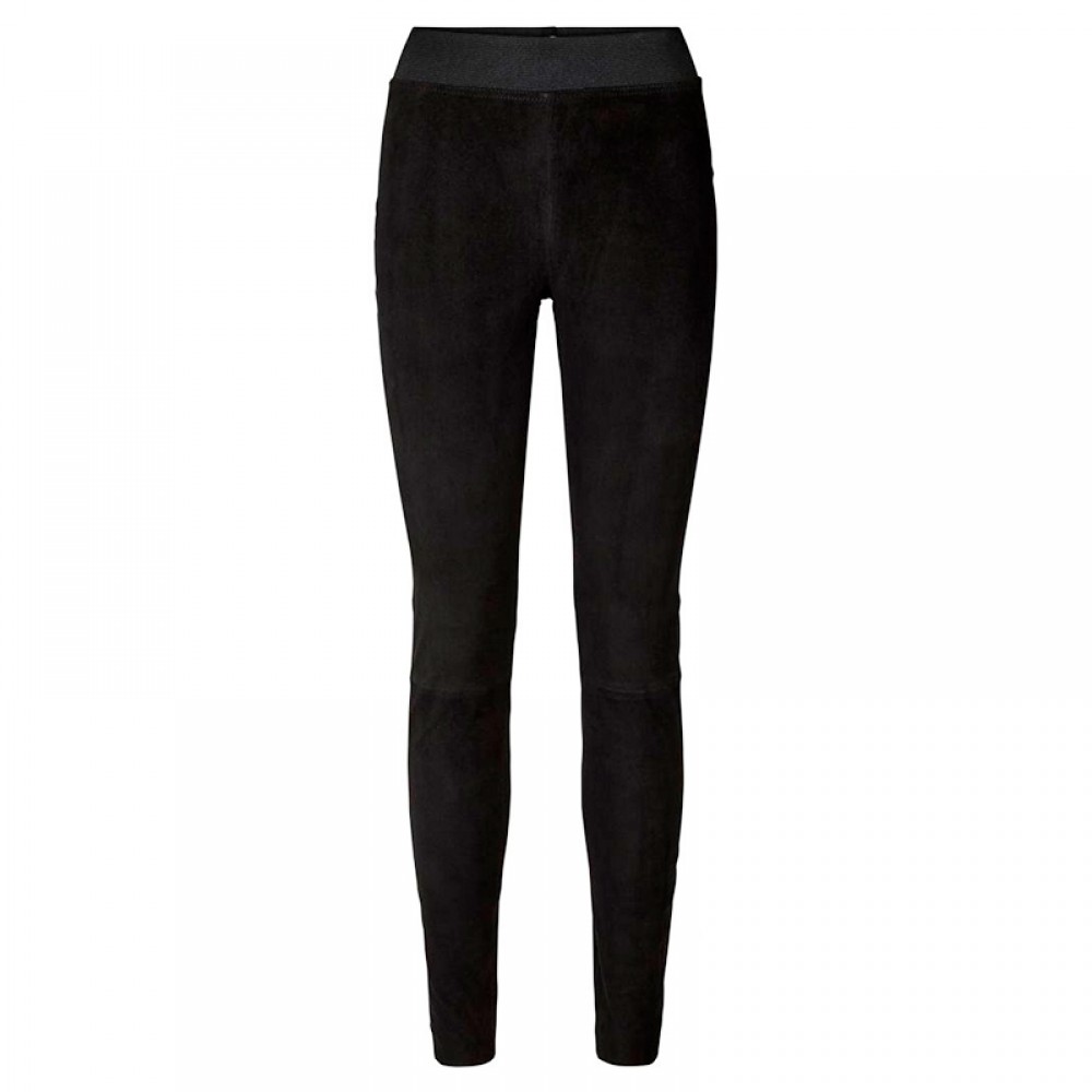 Lollys Laundry ruskind leggings - Sally Suede, Black