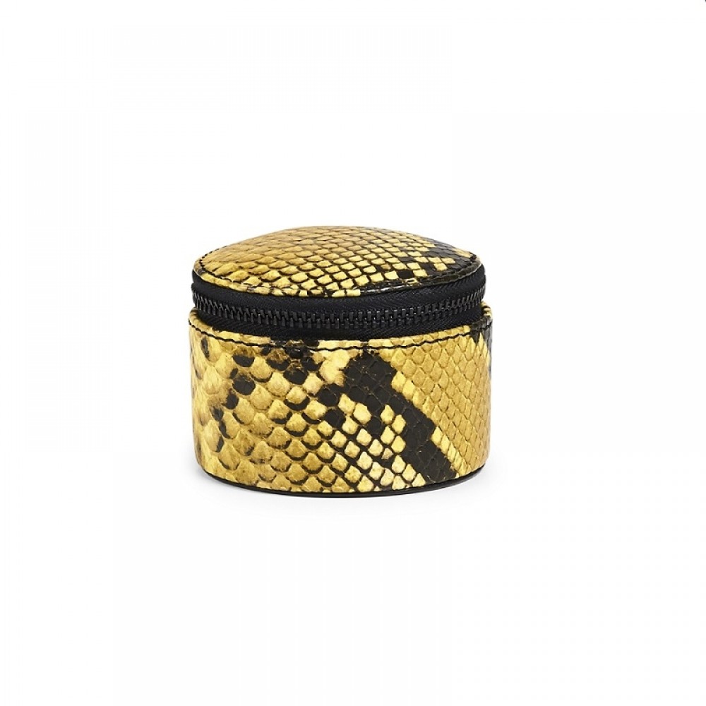 Markberg smykkebox - Lova Jewelry Box S, Snake print, Yellow