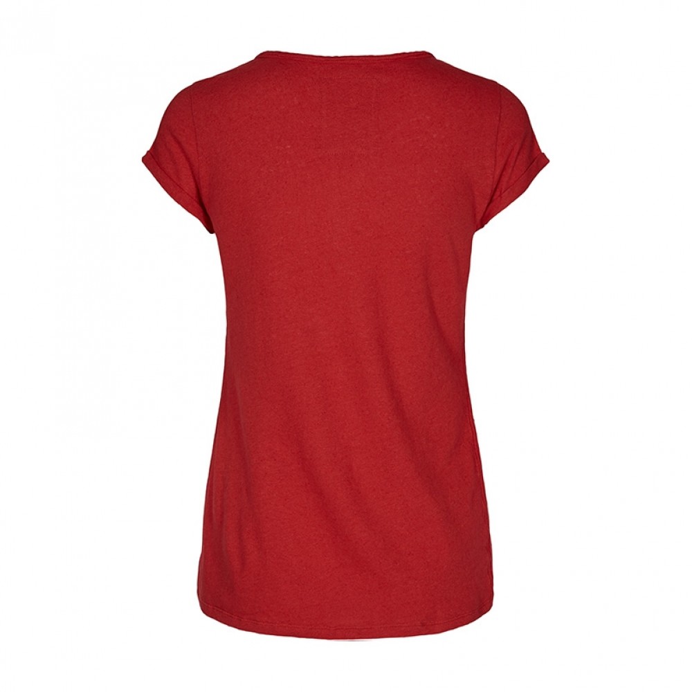 Mos Mosh bluse - Troy Tee SS, Rococco Red