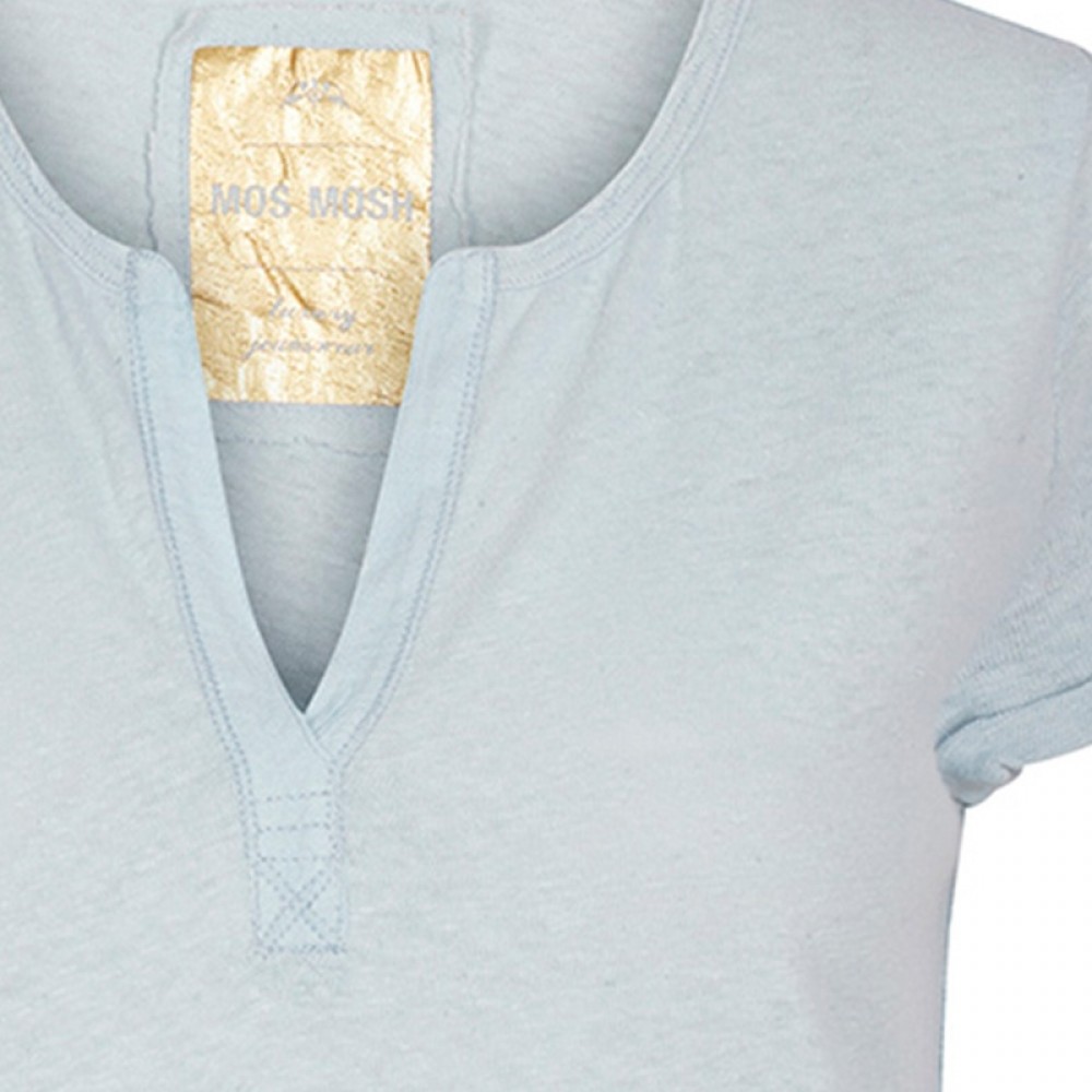 Mos Mosh bluse - Troy Tee SS, Light Blue
