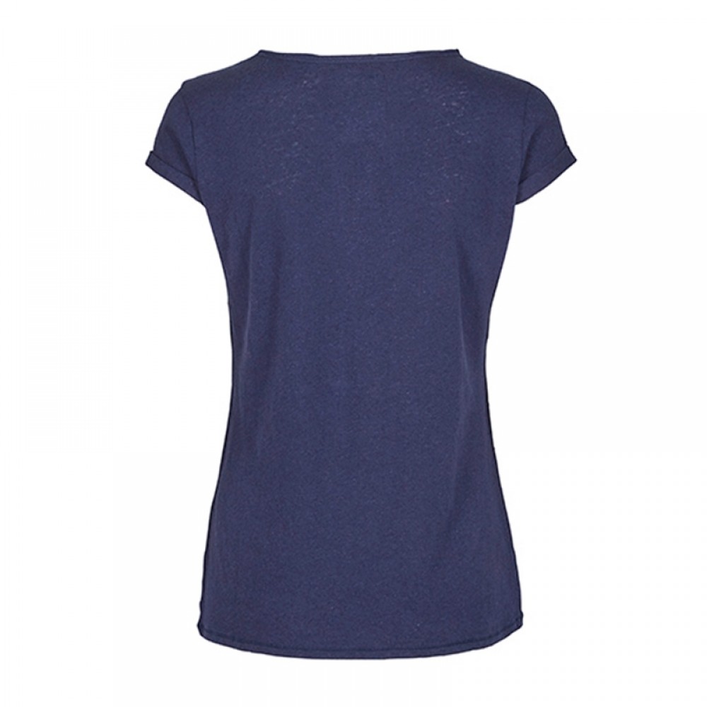 Mos Mosh bluse - Troy Tee SS, Navy