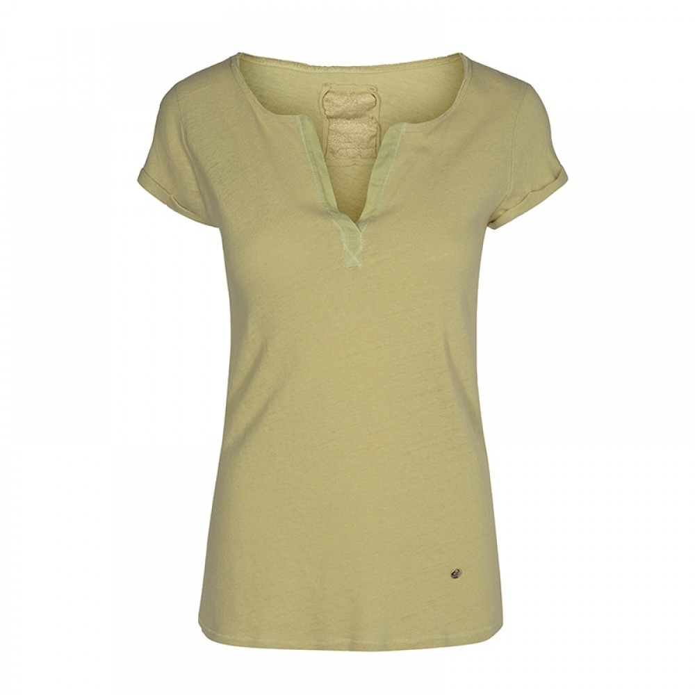 Mos Mosh bluse - Troy Tee SS, Shadow Lime