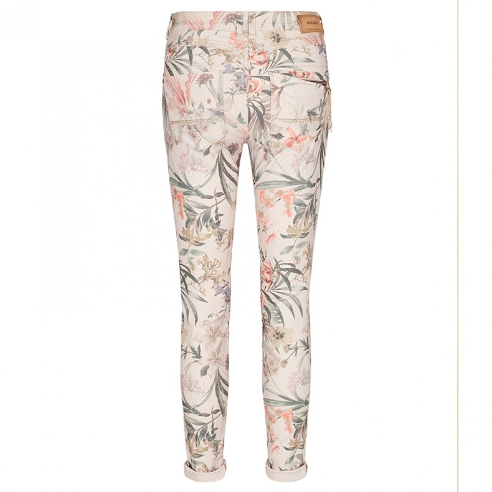 Mos Mosh bukser - Naomi Shine Flower Pant, Rose Flower
