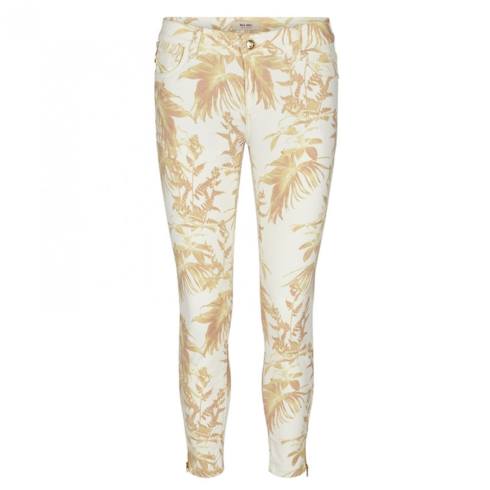 Mos Mosh bukser - Victoria Cannes Pant, Soft Lemon Print