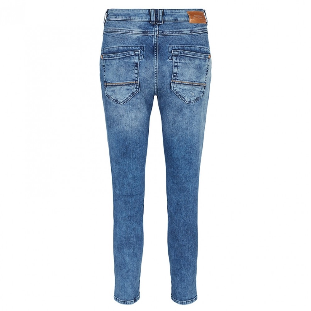 Mos Mosh jeans - Naomi Inca 7/8 Zip Jeans, Light Blue Denim
