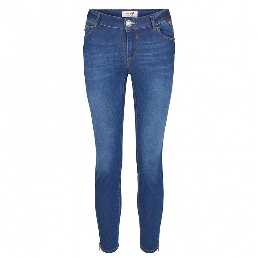 Mos Mosh jeans - Victoria Sateen Jeans, Blue Denim