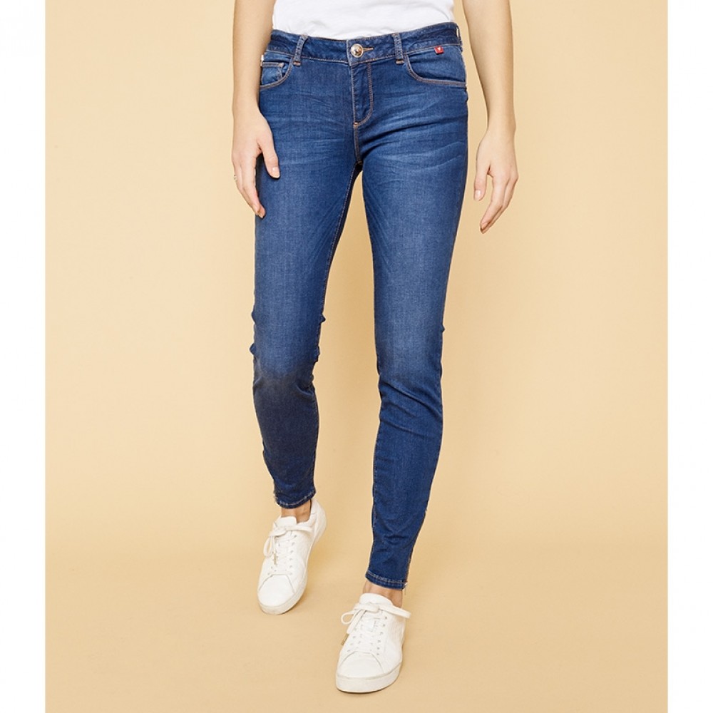 Mos Mosh jeans - Victoria Sateen Jeans, Blue Denim