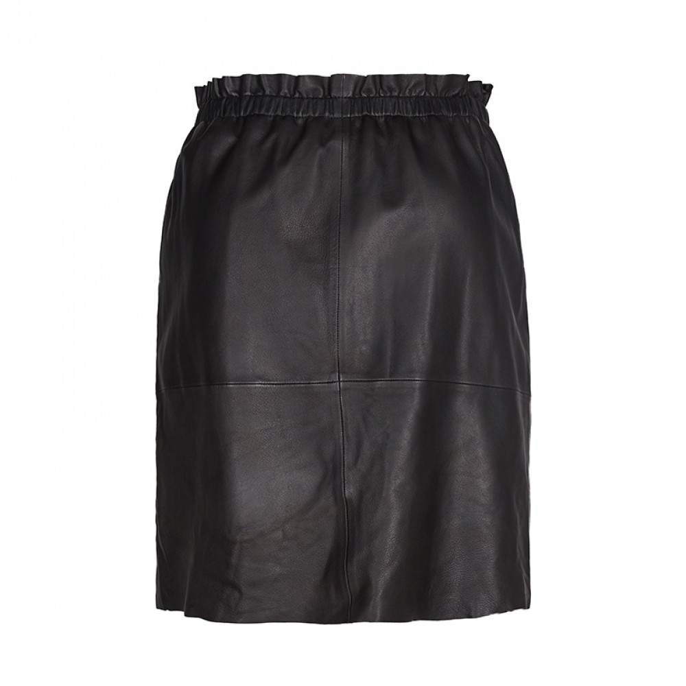 Mos Mosh nederdel - Ellie Leather Skirt, Black
