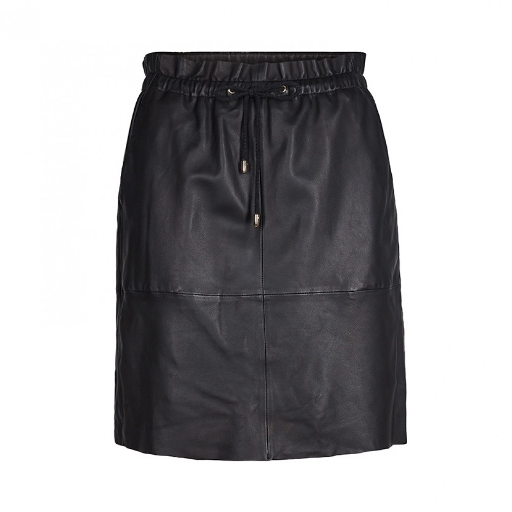 Mos Mosh nederdel - Ellie Leather Skirt, Black