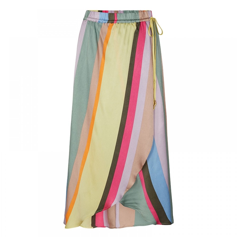 Mos Mosh nederdel - Vilma Clavo Skirt, Multi Stripe