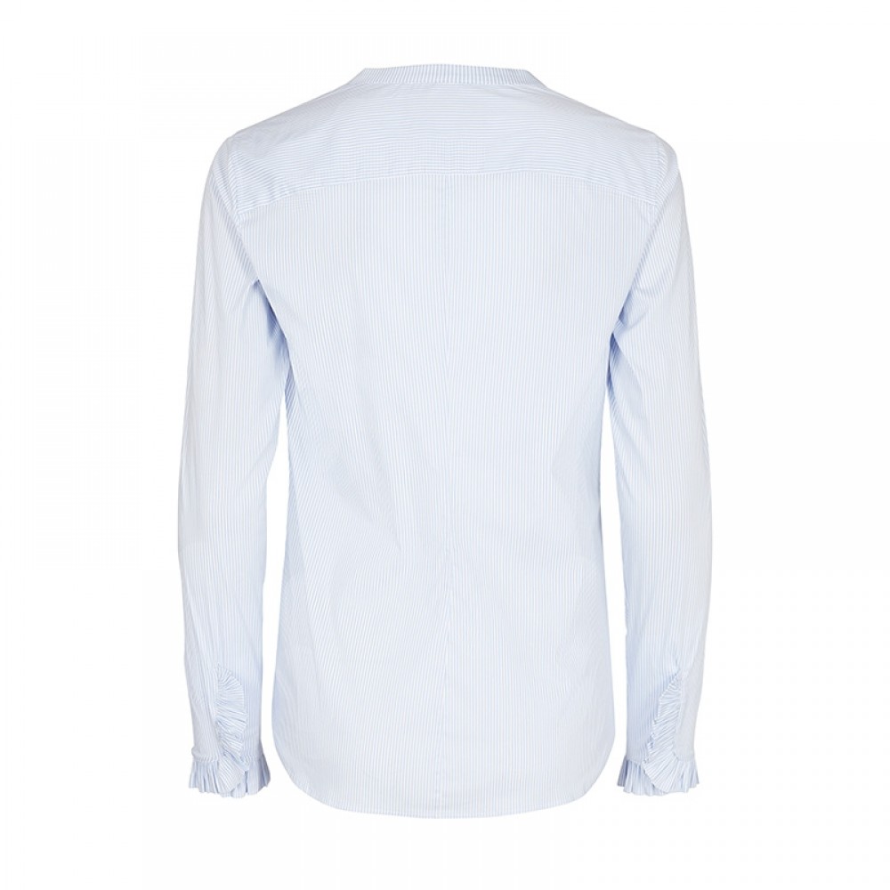 Mos Mosh skjorte - Mattie Shirt, Light Blue Stripe