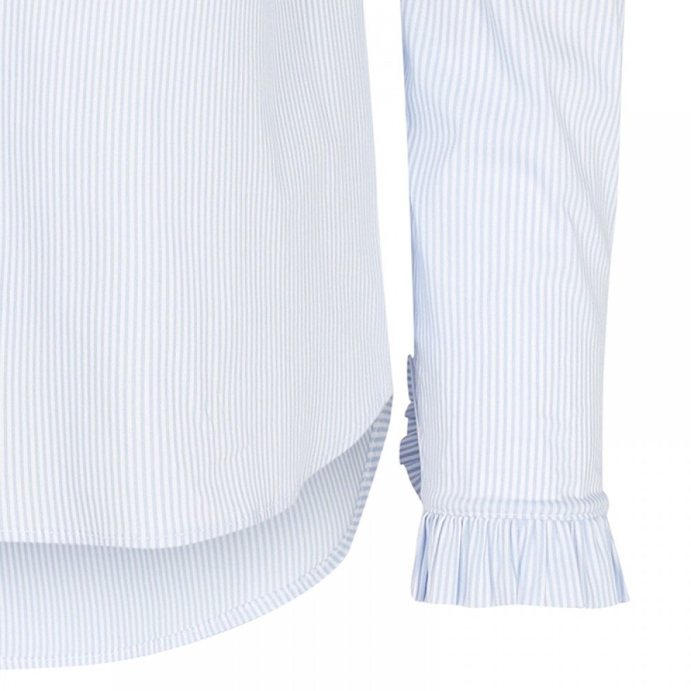 Mos Mosh skjorte - Mattie Shirt, Light Blue Stripe
