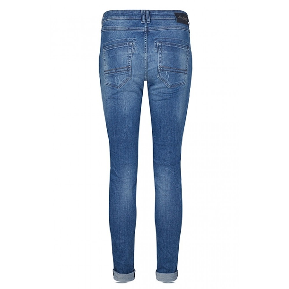 Mos Mosh jeans - Naomi Shine Stitch, Dark Blue Denim