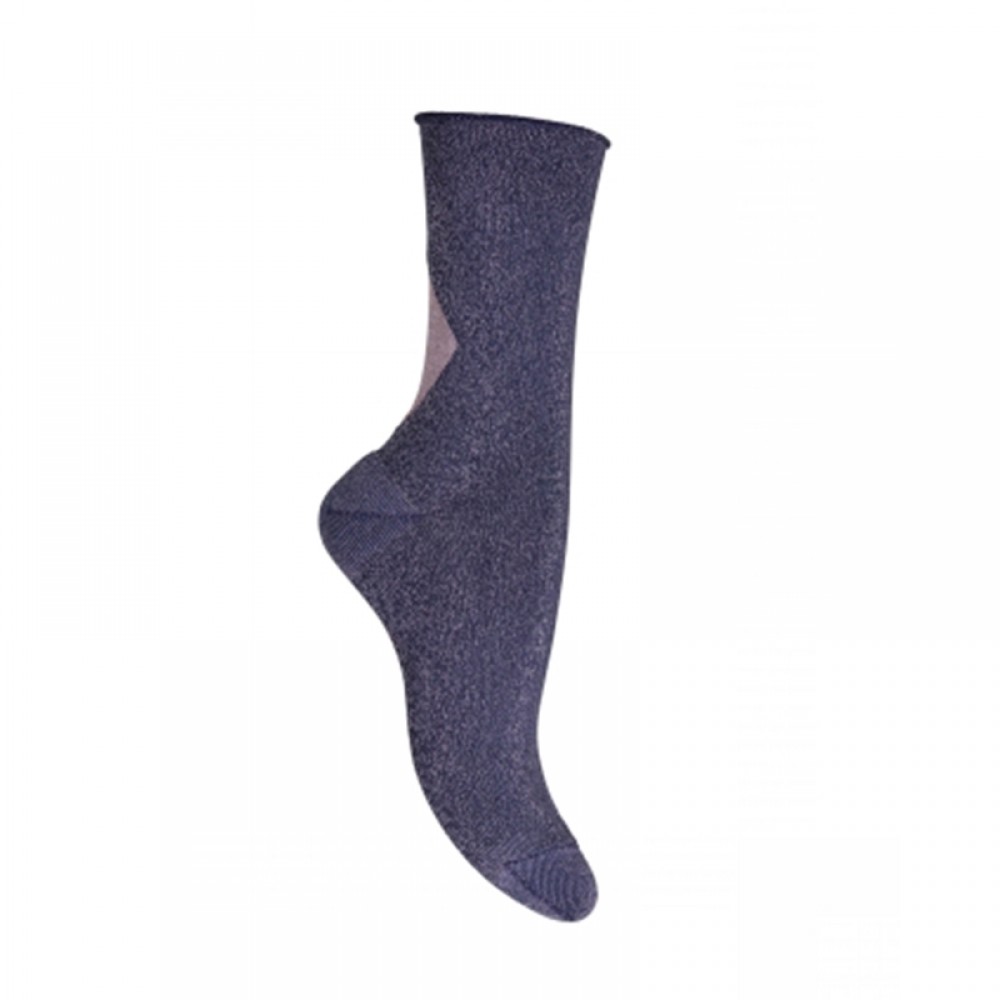 MP Denmark strømper - Ankle Lind, Indigo Blue