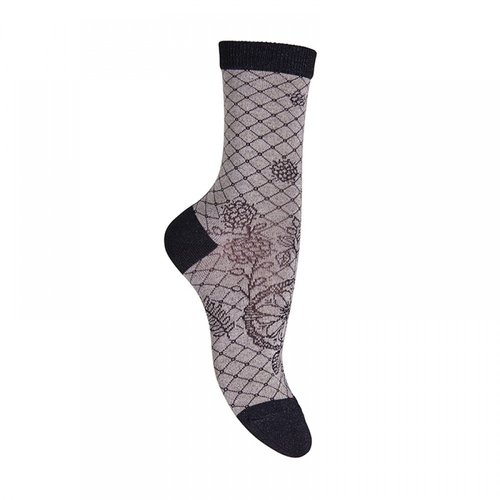 MP Denmark strømper - Ankle Leiden, Wood Smoke